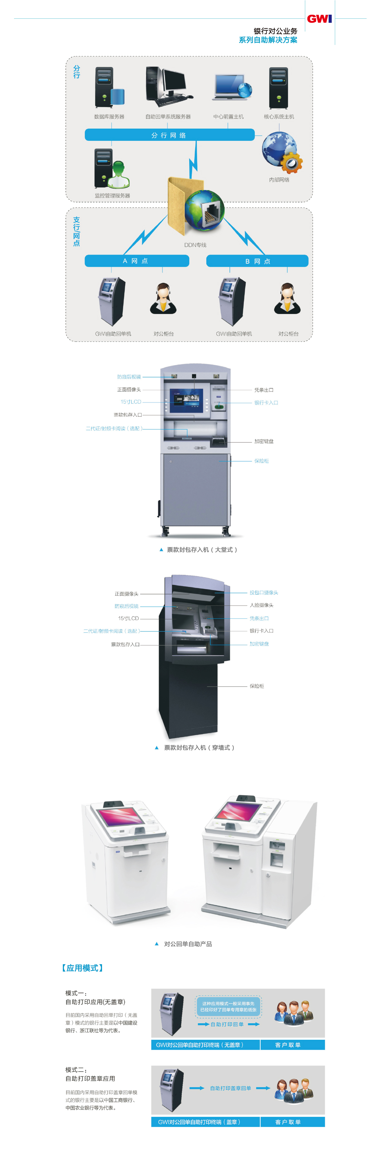 银行对公业务系列自助解决方案